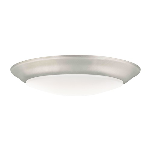 4-Inch LED Low Profile Satin Nickel Flush Mount Light 2700K 800LM