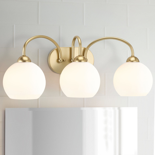 Carisa Vintage Gold 3-Light Bathroom Light by Progress Lighting