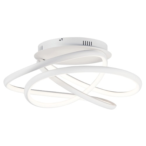 Twisted 24.50-Inch LED Flush Mount in Matte White by ET2 Lighting