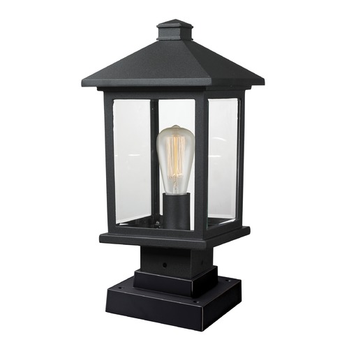 Z-Lite Portland Black Post Light by Z-Lite 531PHMS-SQPM-BK