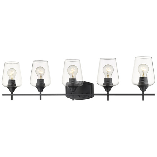 Z-Lite Joliet Matte Black Bathroom Light by Z-Lite 473-5V-MB