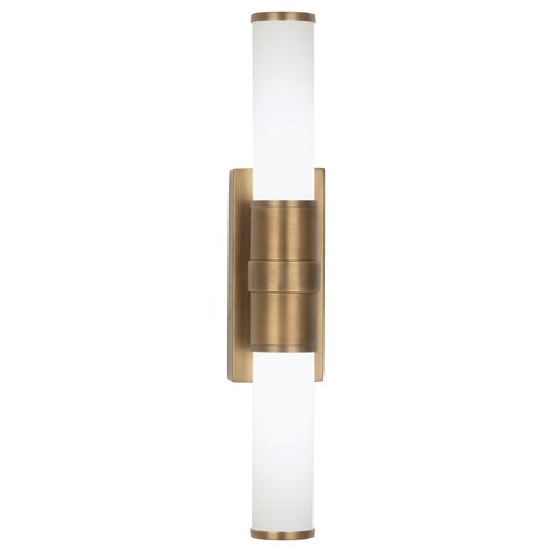 Robert Abbey Lighting Roderick Warm Brass LED Vertical Bathroom Light
