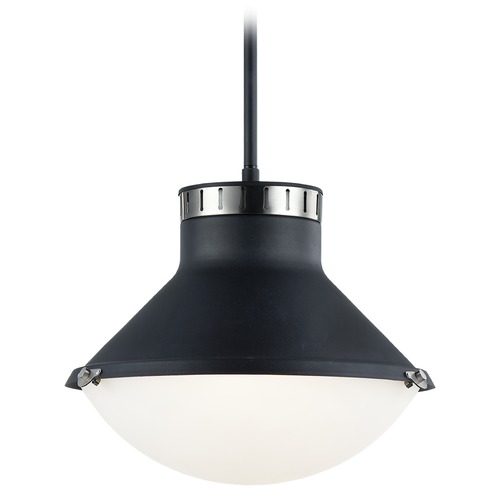 Matteo Lighting Notting Matte Black & Brushed Nickel Pendant by Matteo Lighting C66303MBBN