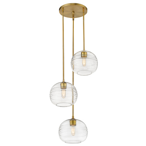 Z-Lite Harmony Olde Brass Multi-Light Pendant by Z-Lite 486P10-3R-OBR