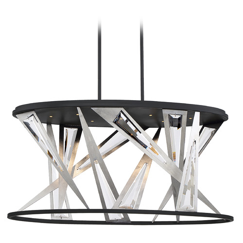 Eurofase Lighting Sarise 39-Inch LED Chandelier in Black & Chrome by Eurofase Lighting 35645-016