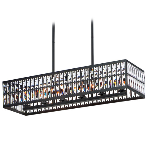 Maxim Lighting Madeline Black Island Light with Rectangle Shade