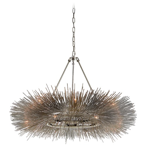 Visual Comfort Signature Collection Kelly Wearstler Strada Ring Chandelier in Nickel by Visual Comfort Signature KW5181PN