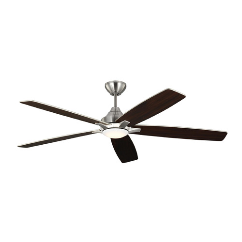 Generation Lighting Fan Collection Lowden Smart 60-Inch LED Fan in Brushed Steel by Generation Lighting 5LWDSM60BSD