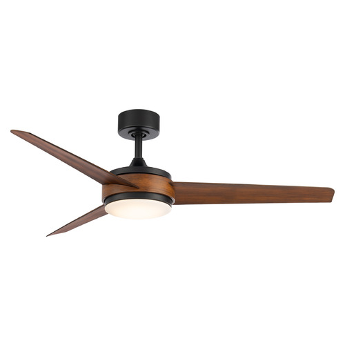 WAC Lighting Mod 54-Inch LED Fan in Matte Black & Distressed Koa by WAC Lighting F-054L-MB&DK