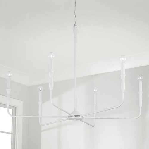 HomePlace by Capital Lighting Paloma 6-Light Chandelier in Textured White by Capital Lighting 450362XW