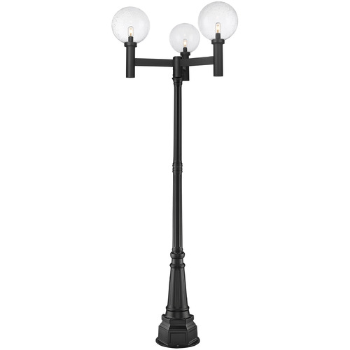 Z-Lite Laurent Black Post Light by Z-Lite 599BP3-564P-BK