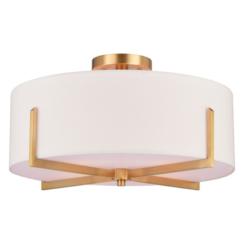 Vaxcel Lighting Surrey Natural Brass Semi-Flushmount Light