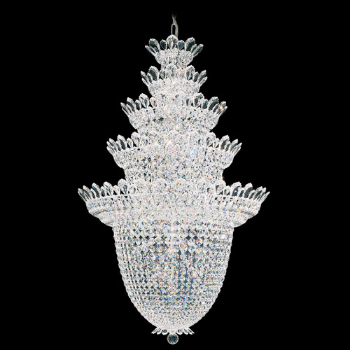 Schonbek Worldwide Lighting Trilliane Polished Stainless Steel Pendant Light with Bowl / Dome Shade