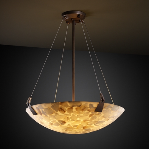 Justice Design Group Alabaster Rocks! Collection Pendant Light by Justice Design Group ALR-9642-35-DBRZ