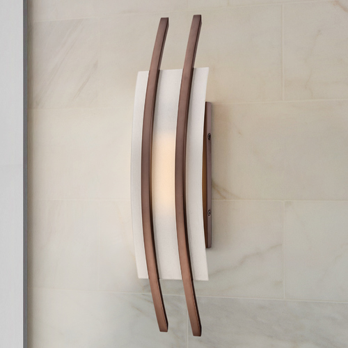 Modern LED Sconce Wall Light in Hazel Bronze by Nuvo Lighting