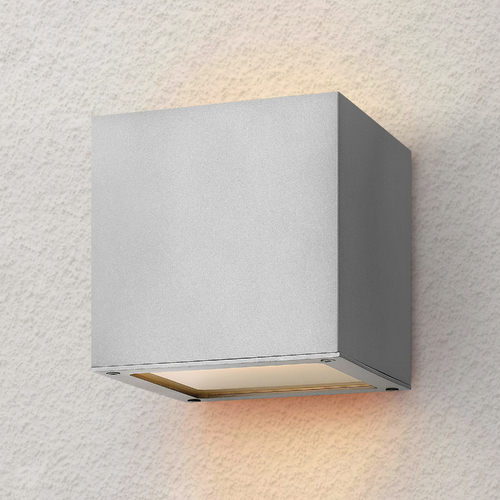 Hinkley Kube Titanium LED Outdoor Wall Light 3000K by Hinkley Lighting 1768TT