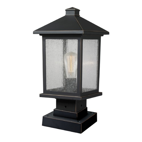 Z-Lite Portland Oil Rubbed Bronze Post Light by Z-Lite 531PHMS-SQPM-ORB