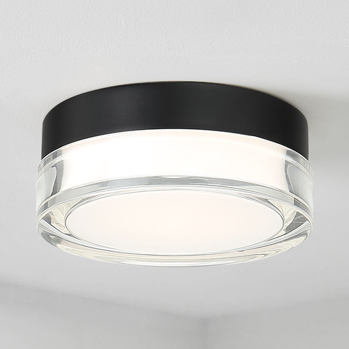 Pi 8.88-Inch LED Outdoor Flush Mount in Black 3500K by Modern Forms