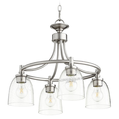 Quorum Lighting Rossington Satin Nickel Chandelier by Quorum Lighting 6422-4-265