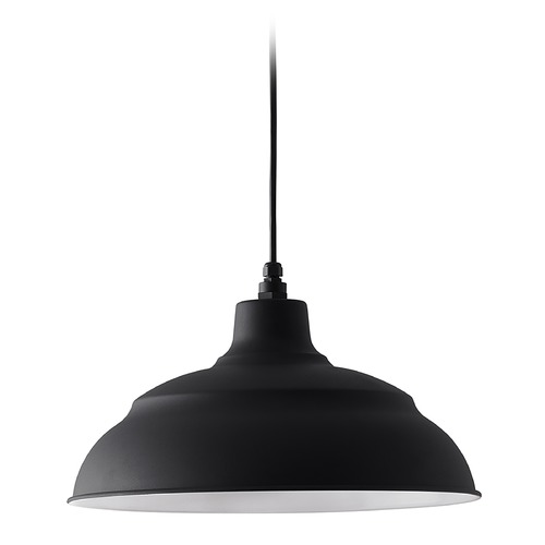 Capital Lighting RLM Black Barn Light with Warehouse Shade by Capital Lighting 936312BK