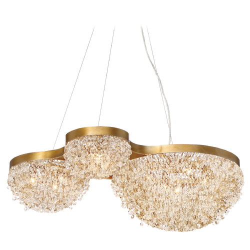 Eurofase Lighting Mondo 31-Inch Chandelier in Antique Gold by Eurofase Lighting 31830-010