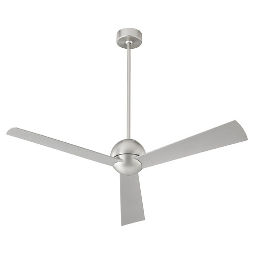 Rondure 54-Inch Damp Ceiling Fan in Satin Nickel by Oxygen Lighting