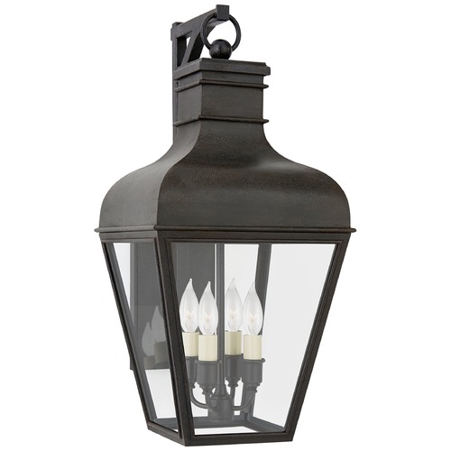 Visual Comfort Signature Collection Chapman & Myers Fremont Wall Lantern in French Rust by Visual Comfort Signature CHO2160FRCG