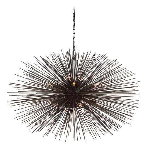 Visual Comfort Signature Collection Kelly Wearstler Strada Oval Chandelier in Aged Iron by Visual Comfort Signature KW5075AI