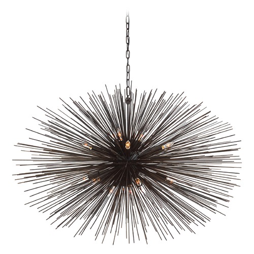 Kelly Wearstler Strada Oval Chandelier in Aged Iron by Visual Comfort Signature
