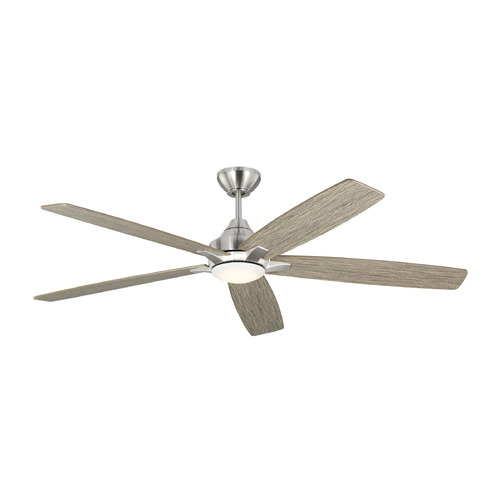 Generation Lighting Fan Collection Lowden Smart 60-Inch LED Fan in Brushed Steel by Generation Lighting 5LWDSM60BSLGD