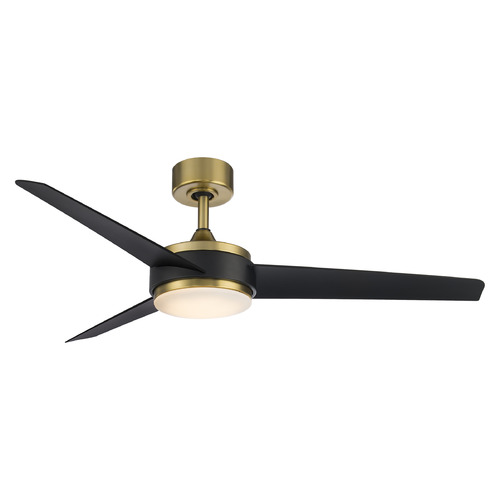 WAC Lighting Mod 54-Inch LED Fan in Soft Brass & Matte Black by WAC Lighting F-054L-SB&MB