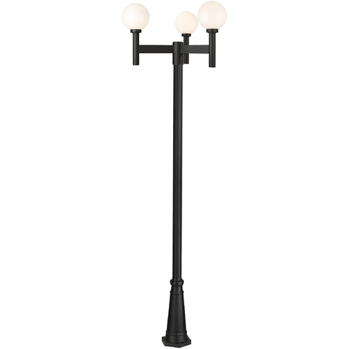 Z-Lite Laurent Black Post Light by Z-Lite 597MP3-519P-BK