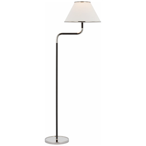 Visual Comfort Signature Collection Marie Flanigan Rigby Floor Lamp in Nickel & Ebony by VC Signature MF1055PNEBL