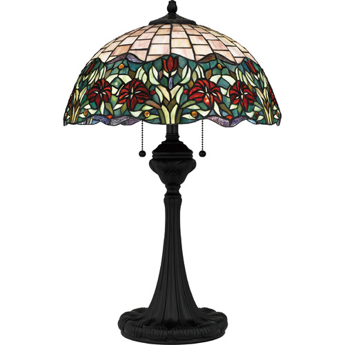 Quoizel Lighting Tiffany Matte Black Table Lamp by Quoizel Lighting TF16141MBK