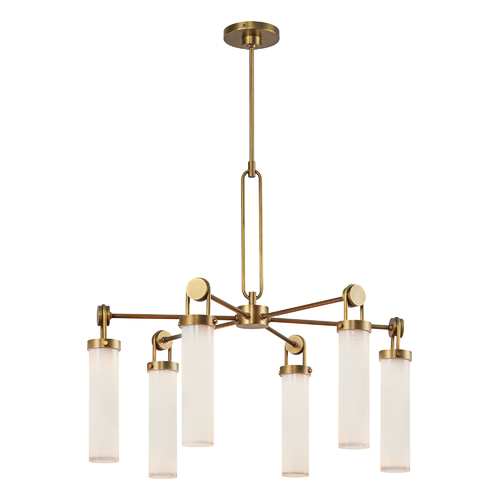 Wynwood 6-Light Chandelier in Vintage Brass by Alora Lighting