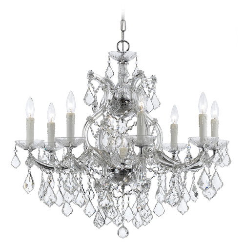 Crystorama Lighting Maria Theresa Polished Chrome Crystal Chandelier