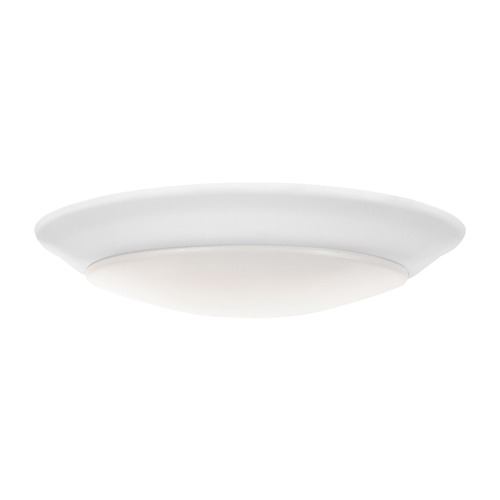 Design Classics Lighting 4-Inch LED Low Profile White Flush Mount Light 3000K 800LM DFR4-12-930-WH