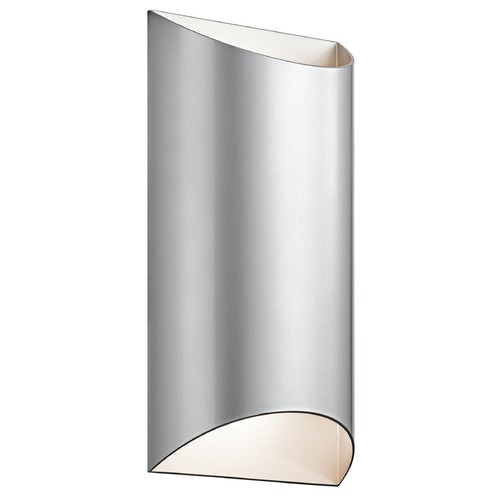 Wesly 13.75-Inch Platinum LED Outdoor Wall Light by Kichler Lighting