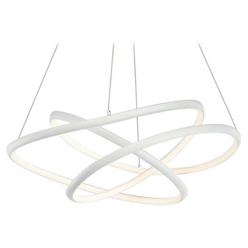 ET2 Lighting Twisted 31.50-Inch LED Pendant in Matte White by ET2 Lighting E30645-MW