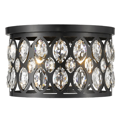 Dealey Matte Black Flush Mount by Z-Lite