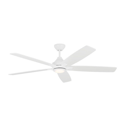 Generation Lighting Fan Collection Lowden 52 Matte White LED Ceiling Fan by Generation Lighting 5LWDSM60RZWD