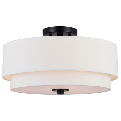 Vaxcel Lighting Burnaby Black Semi-Flushmount Light