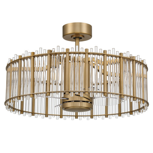Craftmade Lighting Craftmade Lighting Reveal Satin Brass LED Ceiling Fan with Light RVL28SB4