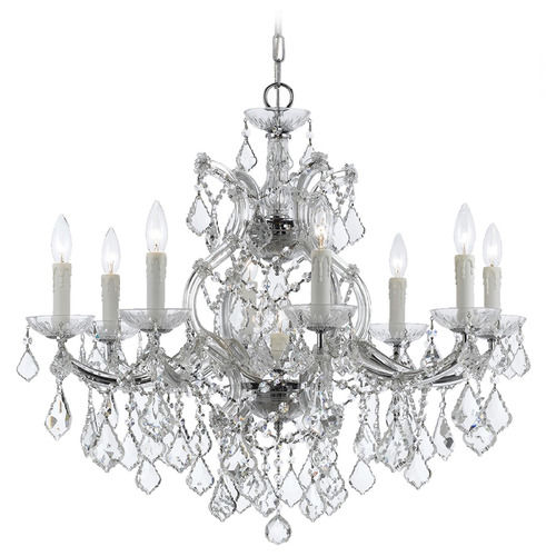 Crystorama Lighting Crystorama Lighting Maria Theresa Polished Chrome Crystal Chandelier 4408-CH-CL-S