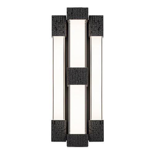 Modern Forms by WAC Lighting Modern Forms Conan Basalt Stone / Black LED Sconce WS244616-BV/BK