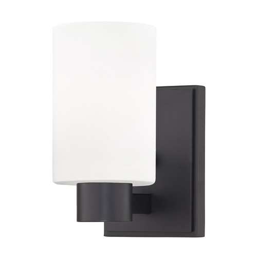 Design Classics Lighting Design Classics Vashon Matte Black Sconce 2101-07 GL1024C