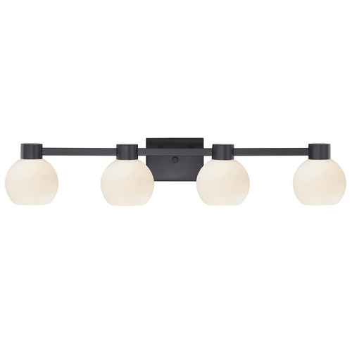 Design Classics Lighting Vashon 4-Light Bath Light in Matte Black by Design Classics Lighting 2104-07 G1832-WH