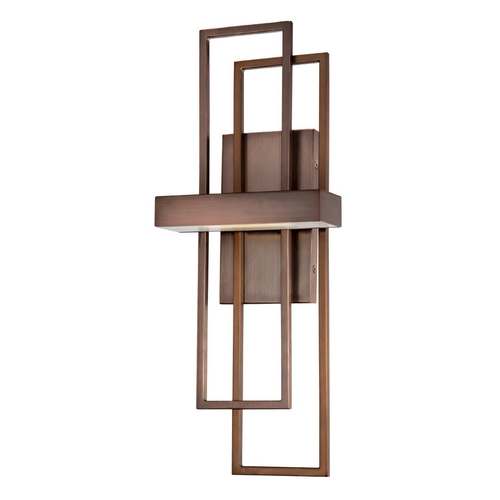 Modern LED Sconce Wall Light in Hazel Bronze by Nuvo Lighting