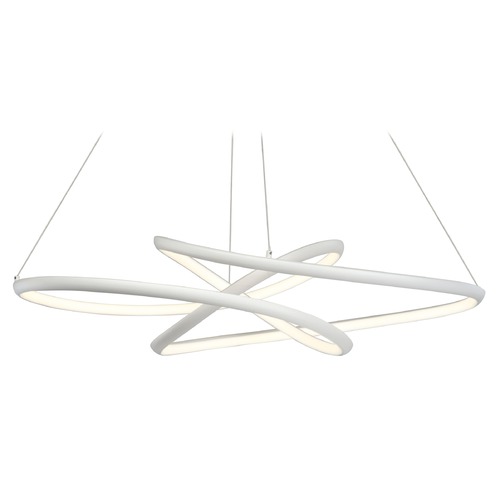 ET2 Lighting Twisted Matte White LED Pendant by ET2 Lighting E30647-MW