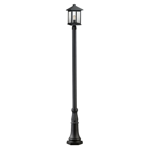 Z-Lite Portland 112.25-Inch Outdoor Post Light in Black by Z-Lite 531PHBR-518P-BK